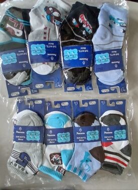 2-12 Packs Kids Socks Size 2-4t. & 4-6t Multi Colors And Patterns